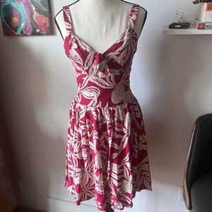 Red Print Dress